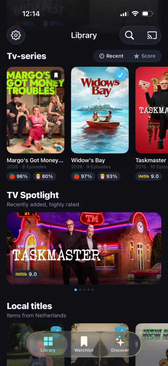 Poptonium library of TV series with Rotten Tomatoes and audience ratings